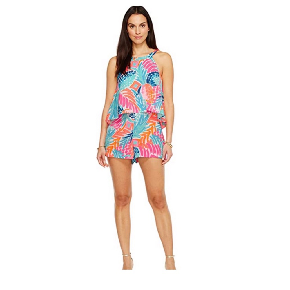 Lilly Pulitzer Edona Romper: Multi Goombay Smashed